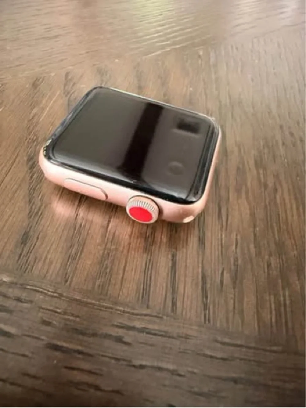 Apple Watch with Black Band and Rose Gold Case